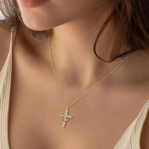 Crown Cross Necklace